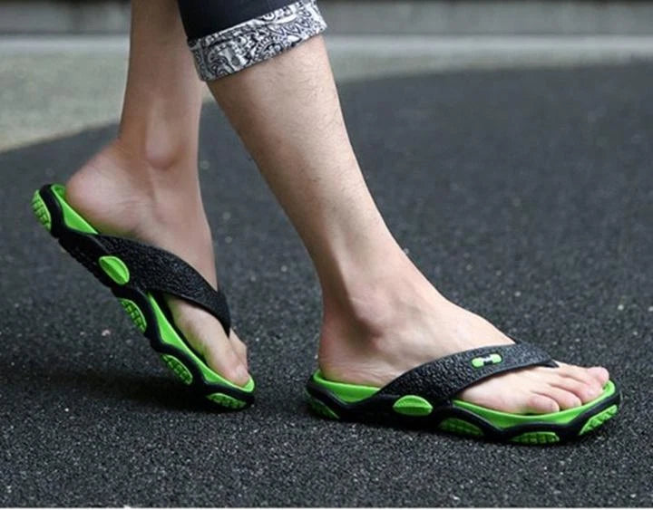 Men Anti-slip Massage Flip Flops Beach Shoes Casual Fashion Slippers Sandals