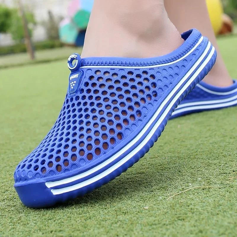 Men Shoes 2024 Beach Slippers Unisex Hollow Out Casual Women Beach Sandal Flip F