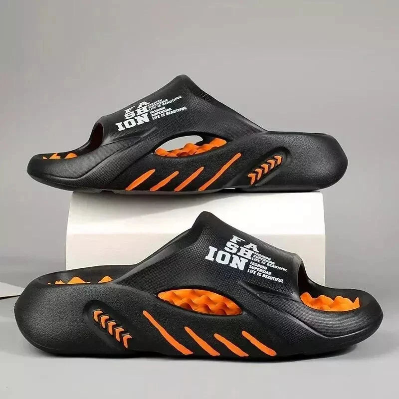 2024 Summer Men Massage Slippers Sides Indoor Outdoor Sandals Beach Casual Shoes