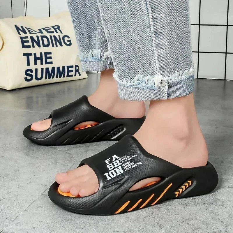 2024 Summer Men Massage Slippers Sides Indoor Outdoor Sandals Beach Casual Shoes