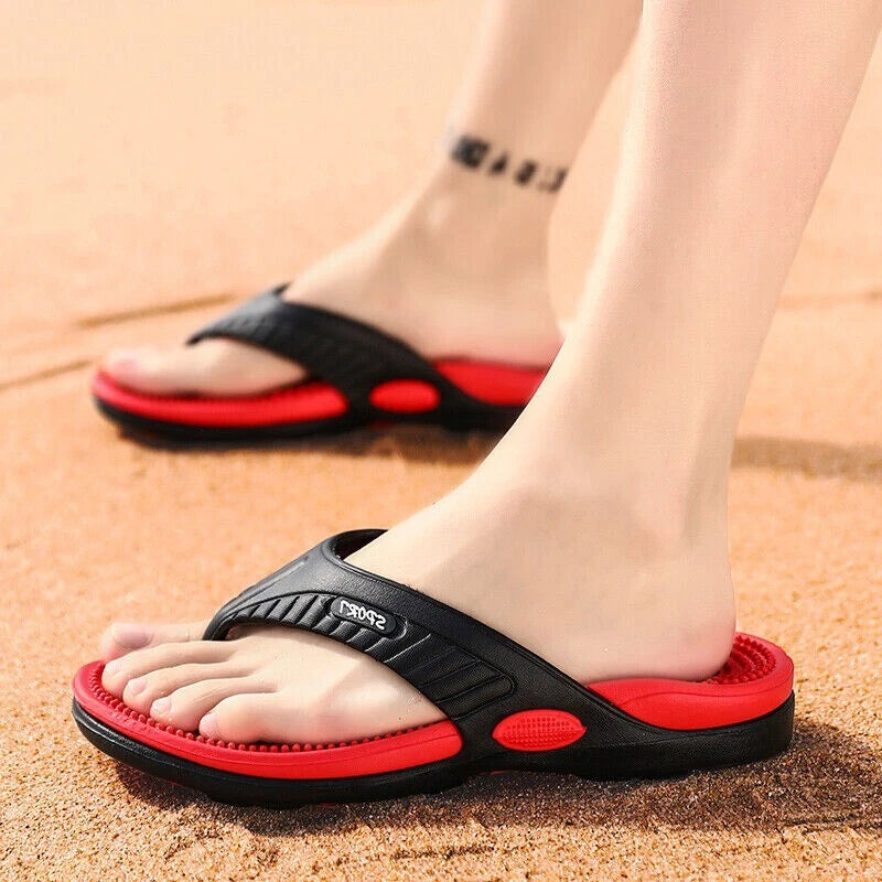 2024 Mens Thong Flip Flops Sandals Farbic Comfort Beach Sandal Slippers US Size