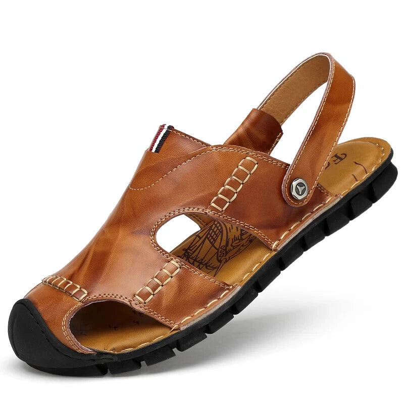 Men's Sandals Summer Breathable Beach Slippers Outdoor Sandals Flat Casual Shoes
