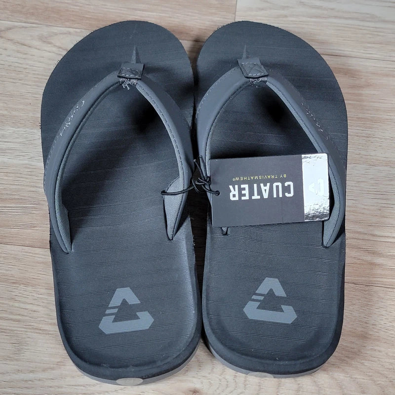 Cuater By Travis Mathew Maui Sandals Mens Size 8 Gray Flip Flops Beach Slippers