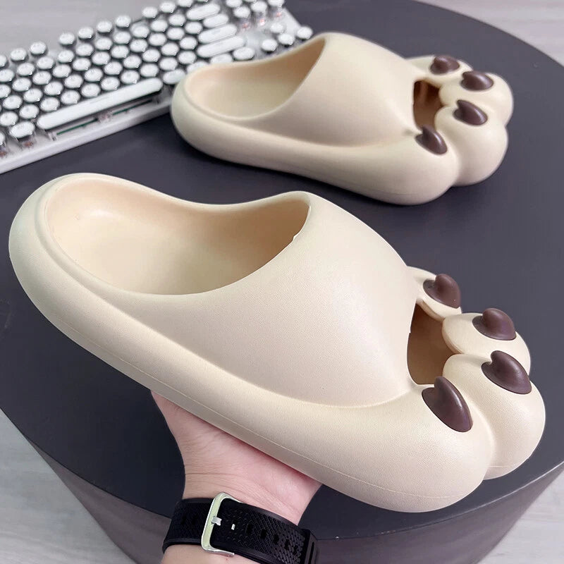 Men Summer Slides Breathable Sandals Beach Flip Flops Cartoon Slippers Slip On