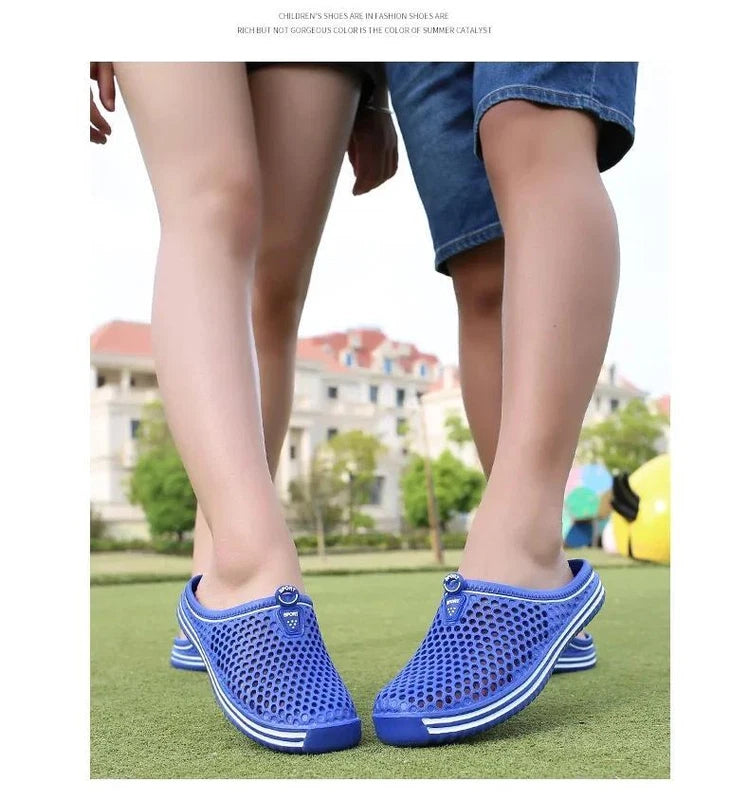 Men Shoes 2024 Beach Slippers Unisex Hollow Out Casual Women Beach Sandal Flip F