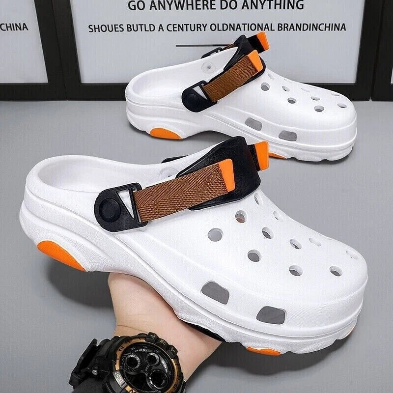 Men Slip On Garden Mules Clogs Sports Sandals Beach Shoes Water Slippers Size US
