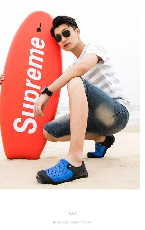 Men's Slip On Casual Shoes Waterproof Slippers Garden Beach Swim Sandals