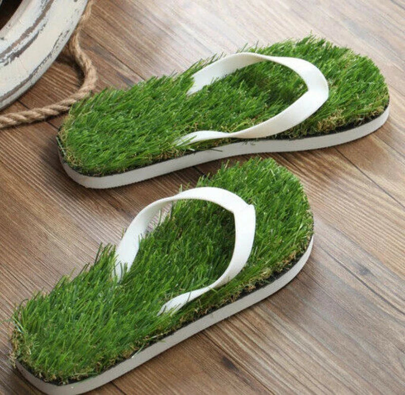 men's shoes flip flops grass  beach slippers lawn bath slippers