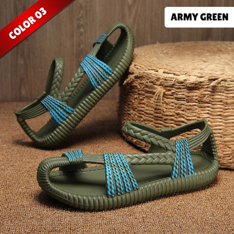 Men's Classic Summer Gladiator Sandals - Lightweight EVA Flip Flops Beach Slides