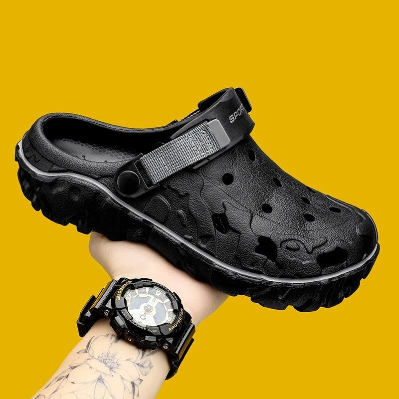 Breathable Men's Garden Clogs Sandals: Non-slip, Slip-on, Summer Beach Slippers
