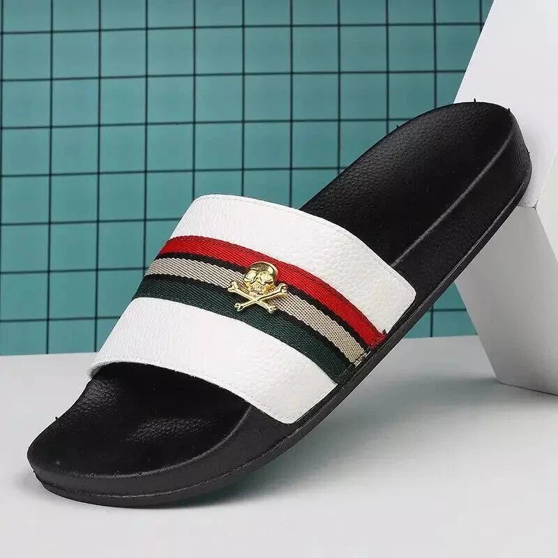 NEW Summer Slides Breathable Beach Sandals Flip Flops Mouth Men's Slippers Soft