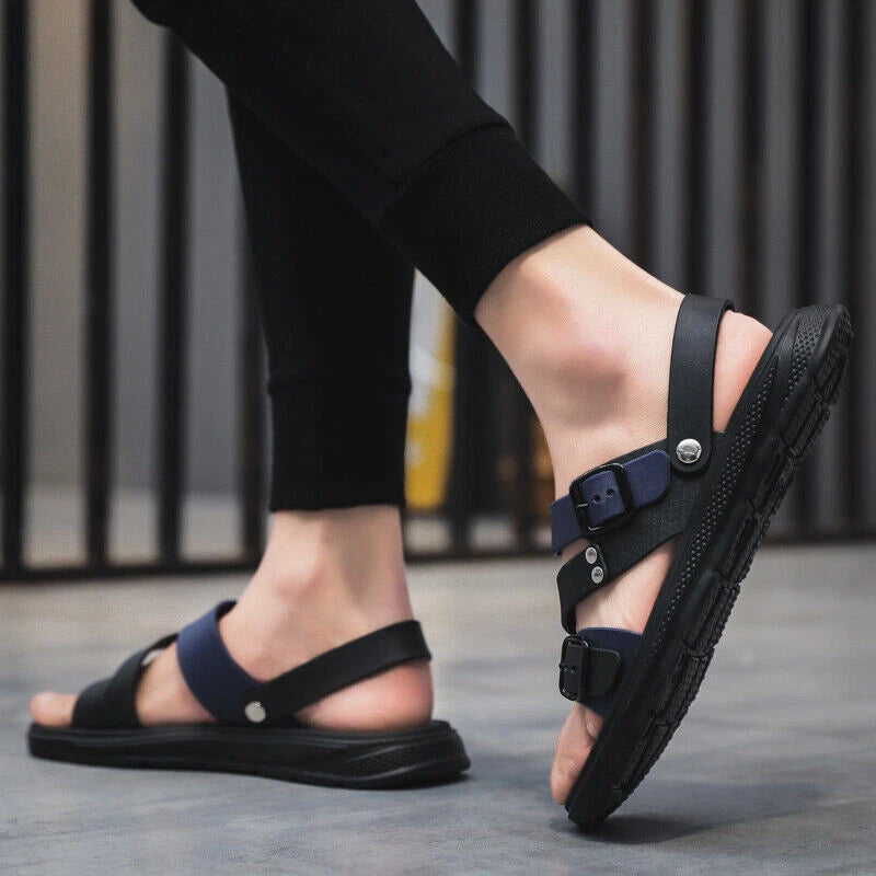 Men Fashion Plastic Sandals Casual Sports Summer Beach Shoes Home Slippers