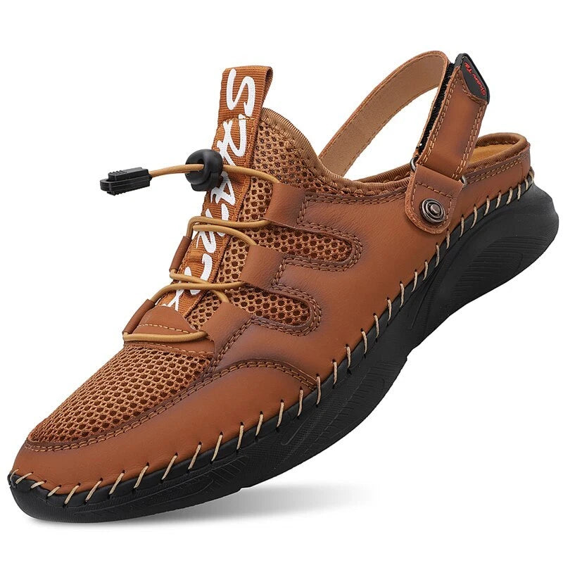 Summer Mens Sandals Mesh Beach OutdoorComfortable Rubber Non-slip Slipper