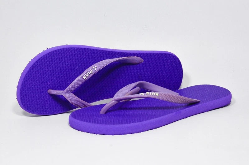 LAKPA PINK - Flip Flops - Natural Rubber Slipper Two Straps Beach Slipper