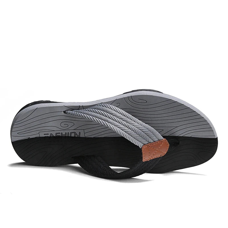 Mens Thong Flip Flops Sandals Fabric Comfort Beach Sandal Slippers US Size 7-15