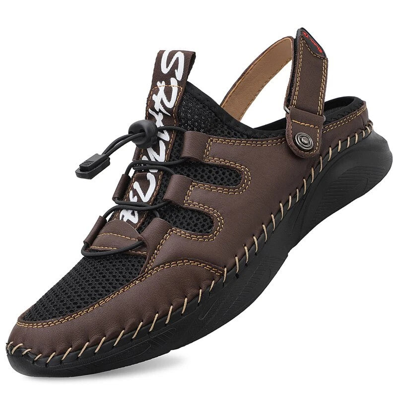 Summer Mens Sandals Mesh Beach OutdoorComfortable Rubber Non-slip Slipper