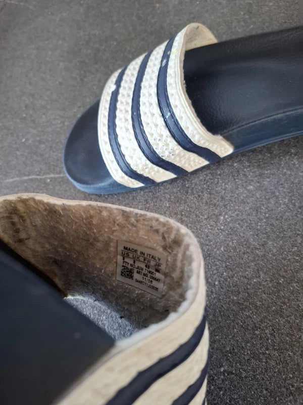ADIDAS Slides Sandals Flip-Flops Black EU 41 US 8 UK 8 - FREE SHIPPING WORLDWIDE