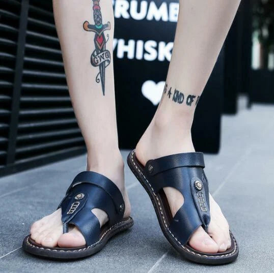 Men's Casual Sandals Flats Flip Flops Open Toe Slippers Slingbacks Beach Summer