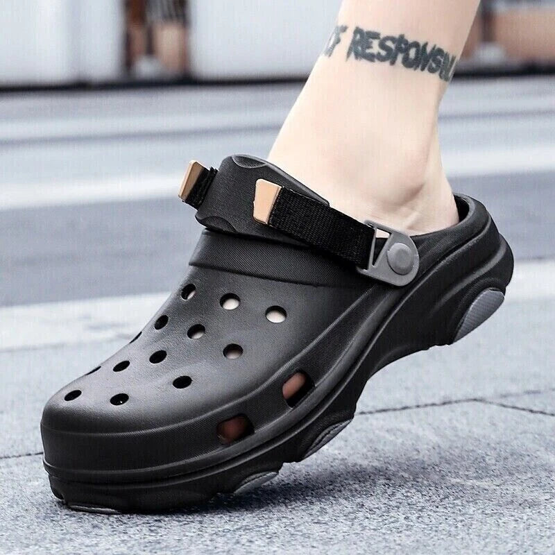 Men Slip On Garden Mules Clogs Sports Sandals Beach Shoes Water Slippers Size US