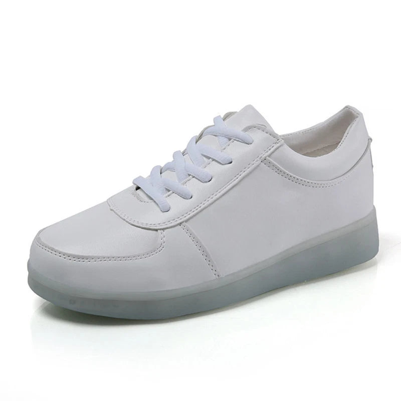 Men Women LED Lights Lace Up Luminous Sportswear Sneaker Luminous Casual Shoes
