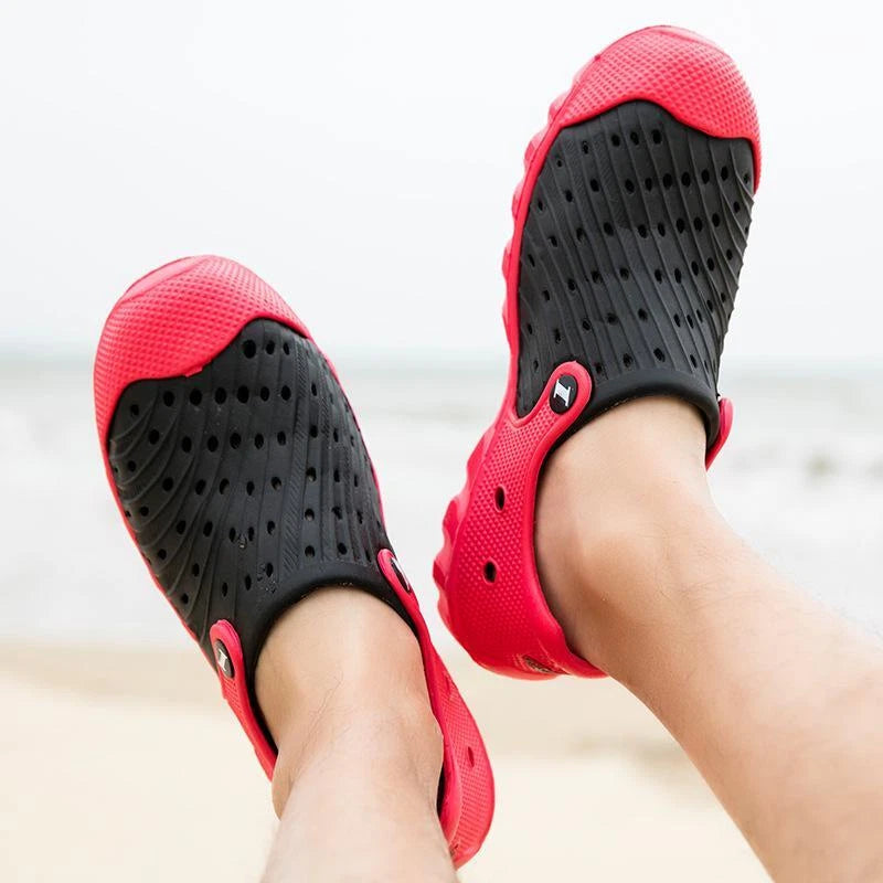 Men's Slip On Casual Shoes Waterproof Slippers Garden Beach Swim Sandals
