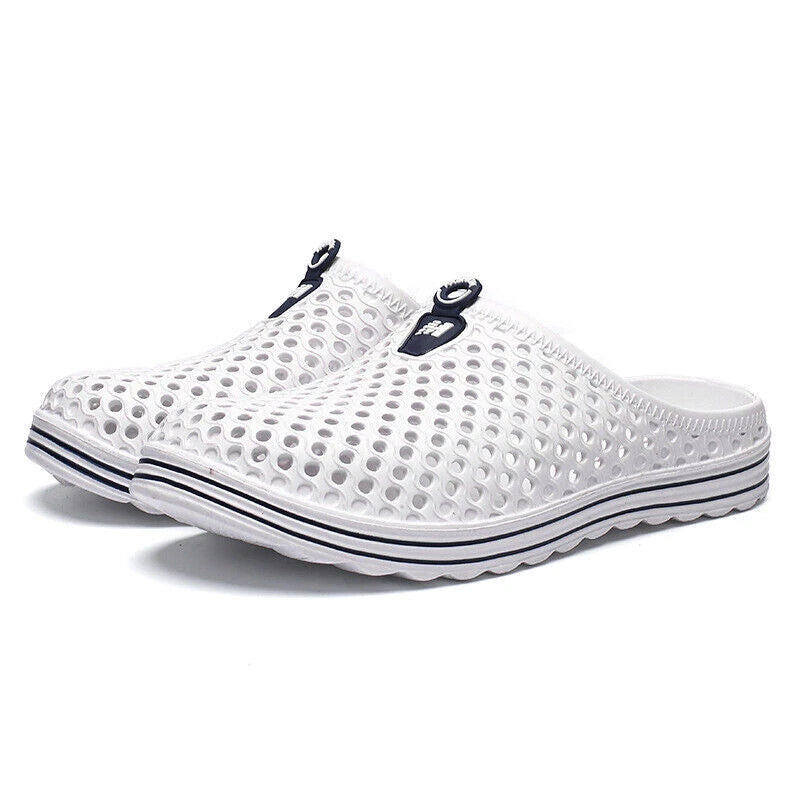 Men Women Breathable Slippers Closed Toe Hollow Out Beach Garden Slides Sandals