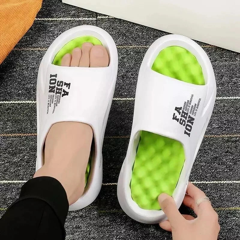 2024 Summer Men Massage Slippers Sides Indoor Outdoor Sandals Beach Casual Shoes