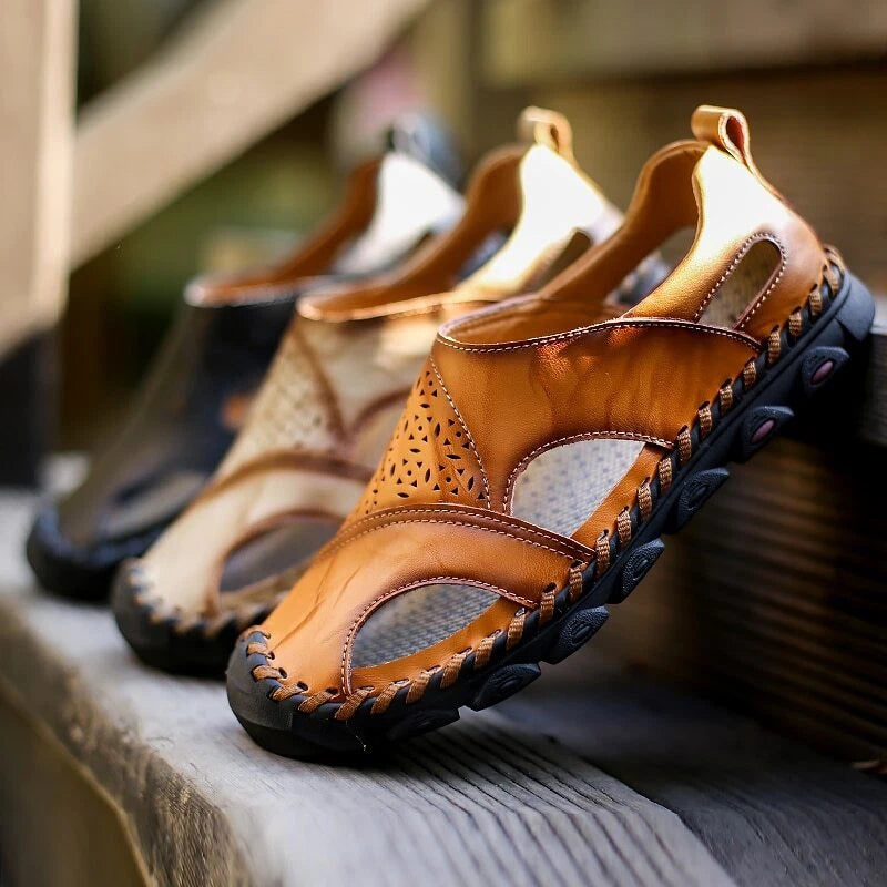 Summer Handmade Men's Sandals Casual Shoes Outdoor Non-slip Water Beach Slipper