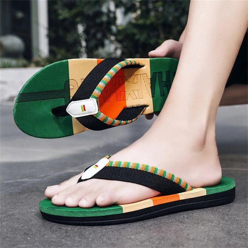 Men's Flip-Flops, Thongs Sandals Comfort Slippers for Beach Non-Slip
