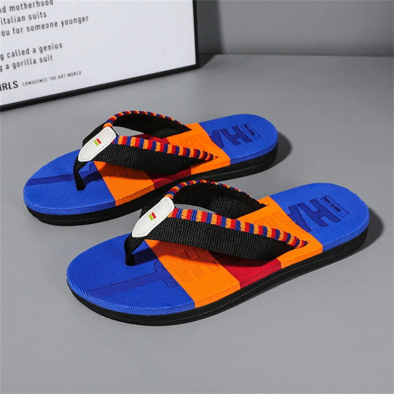 Men's Flip-Flops, Thongs Sandals Comfort Slippers for Beach Non-Slip
