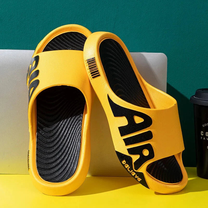 Men New Slides Summer Luxury Sandals Male Outdoor Soft Sole Beach Home Non-slip
