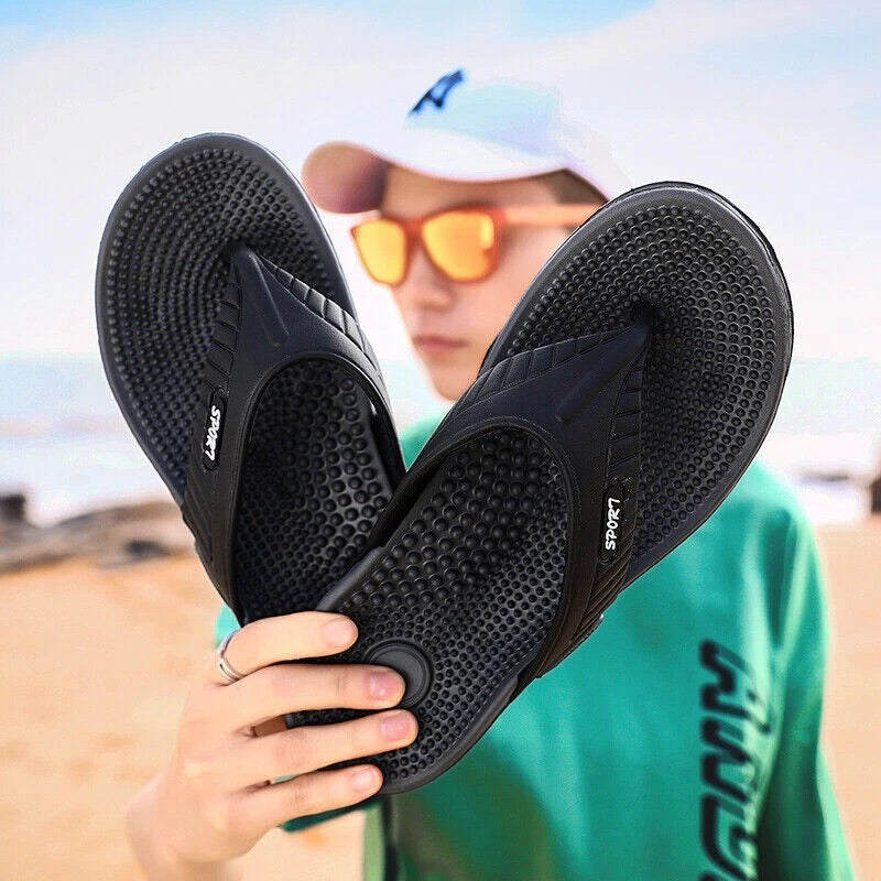 2024 Mens Thong Flip Flops Sandals Farbic Comfort Beach Sandal Slippers US Size