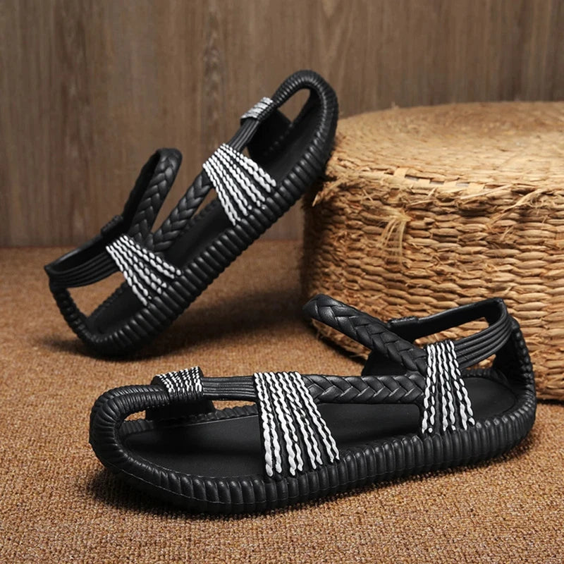 Men's Classic Summer Gladiator Sandals - Lightweight EVA Flip Flops Beach Slides