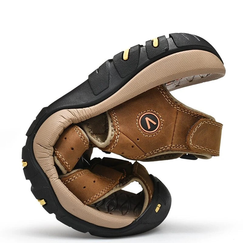 Men Sandals Summer Anti-collision Toe Treking Casual Shoes Hiking Beach Slippers