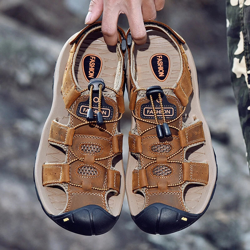 Men Sandals Summer Anti-collision Toe Treking Casual Shoes Hiking Beach Slippers