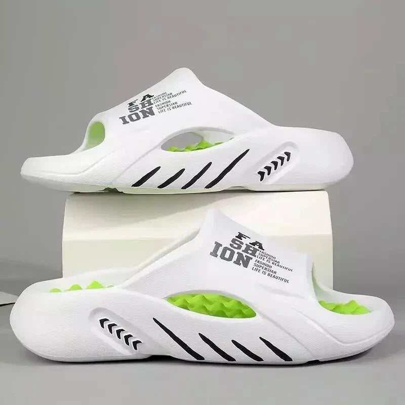 2024 Summer Men Massage Slippers Sides Indoor Outdoor Sandals Beach Casual Shoes