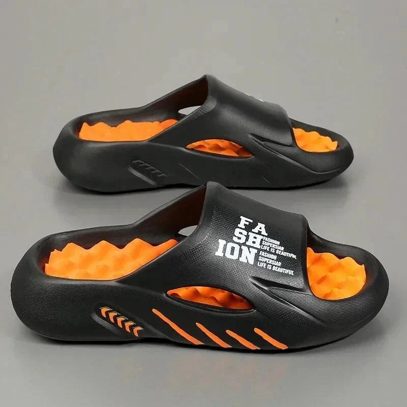 2024 Summer Men Massage Slippers Sides Indoor Outdoor Sandals Beach Casual Shoes