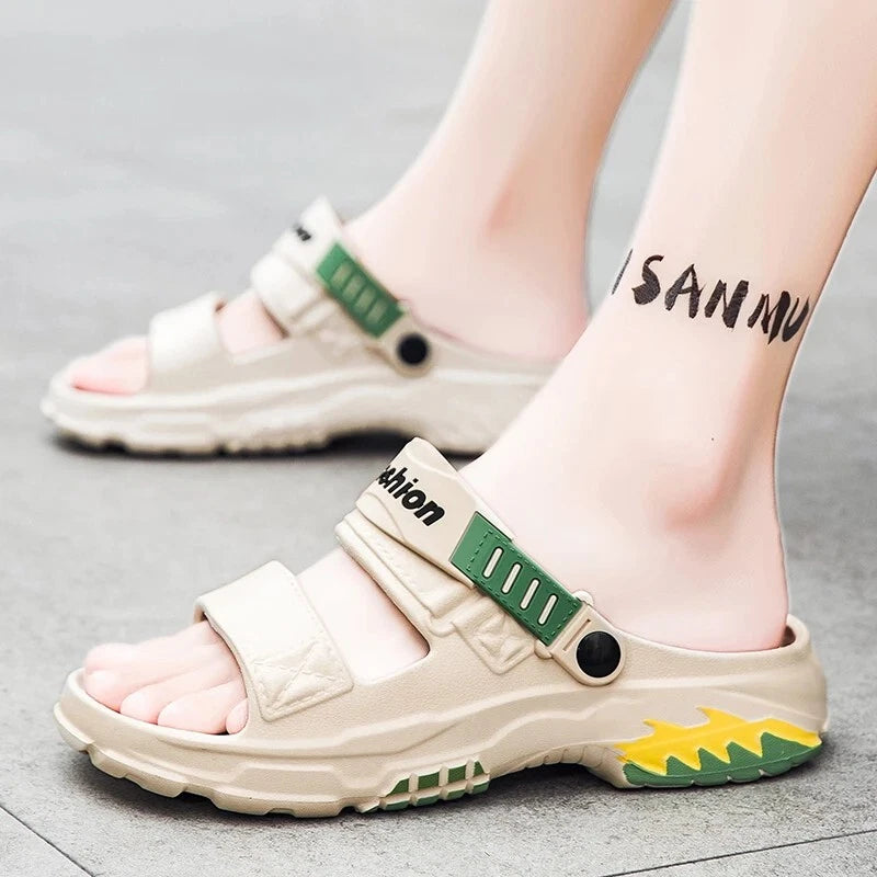 Men's Comfortable Soft Massage Slides Indoor Outdoor Beach Casual Slippers