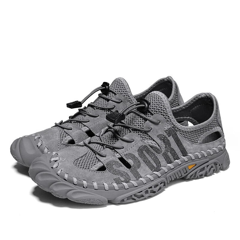 Men Sandals Breathable Slip-on Casual Beach Outdoor Non-slip Mesh Slippers