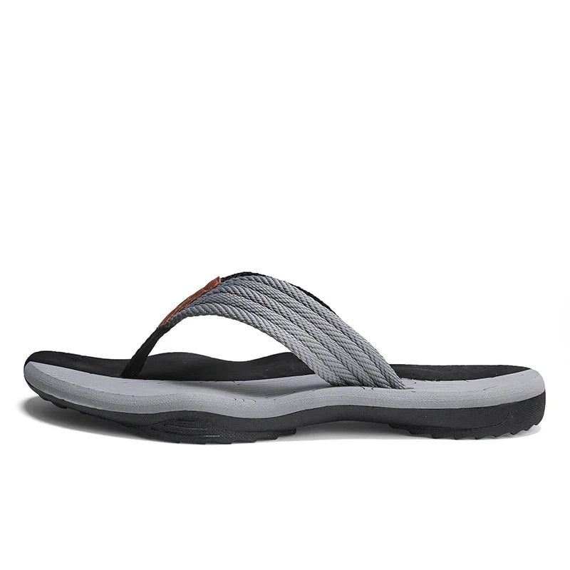 Mens Thong Flip Flops Sandals Fabric Comfort Beach Sandal Slippers US Size 7-15