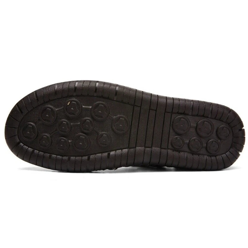 Mens Leather Sandals Water Shoes Summer Closed Toe Fisherman Beach Slippers Size