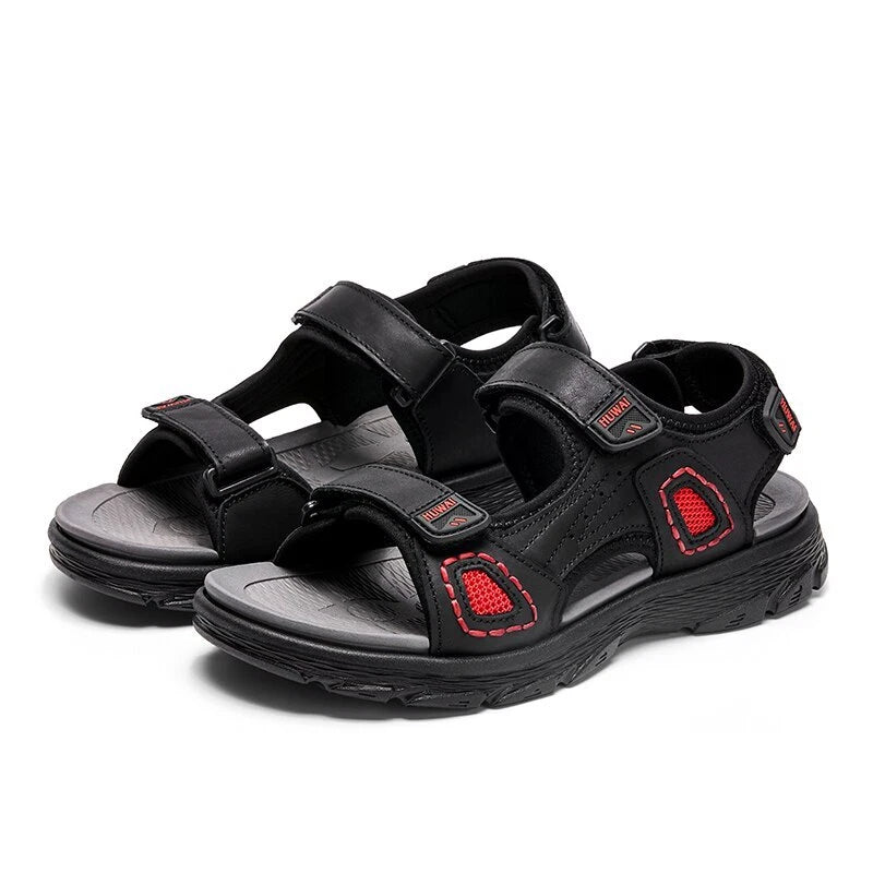 Men Leather Roman Summer Beach Sandals Non-slip Slippers Trekking Sneakers