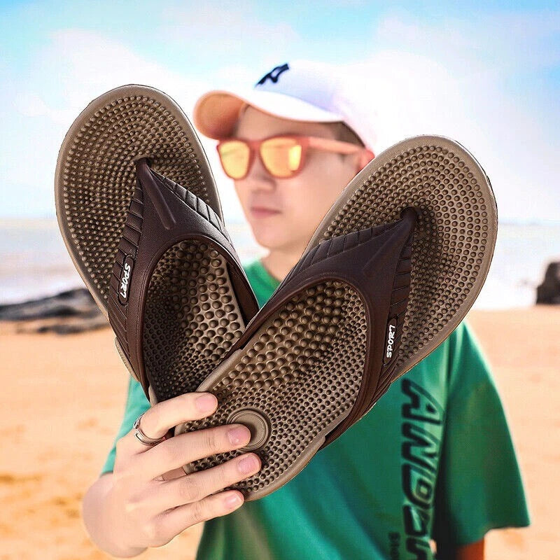 2024 Mens Thong Flip Flops Sandals Farbic Comfort Beach Sandal Slippers US Size