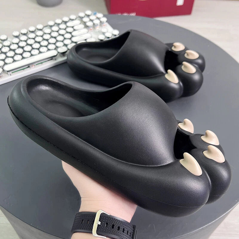 Men Summer Slides Breathable Sandals Beach Flip Flops Cartoon Slippers Slip On