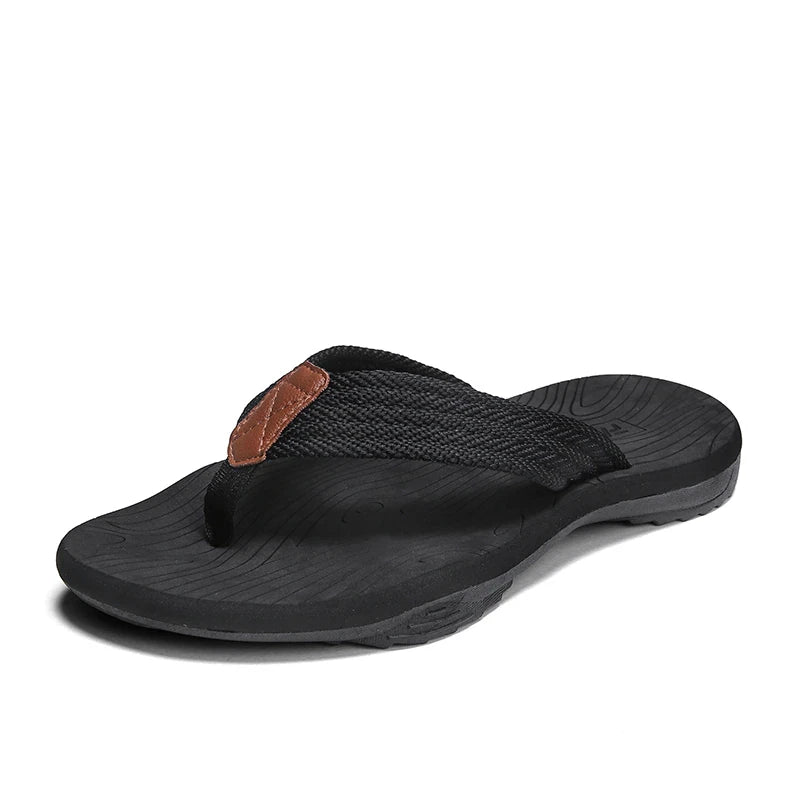 Mens Thong Flip Flops Sandals Fabric Comfort Beach Sandal Slippers US Size 7-15
