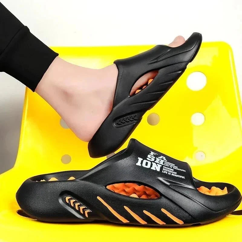2024 Summer Men Massage Slippers Sides Indoor Outdoor Sandals Beach Casual Shoes