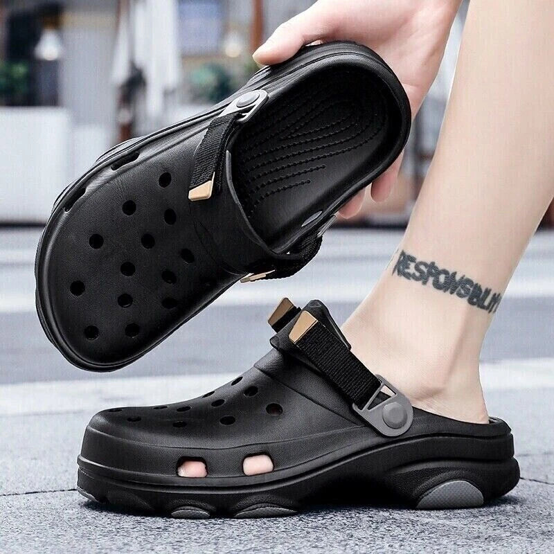 Men Slip On Garden Mules Clogs Sports Sandals Beach Shoes Water Slippers Size US