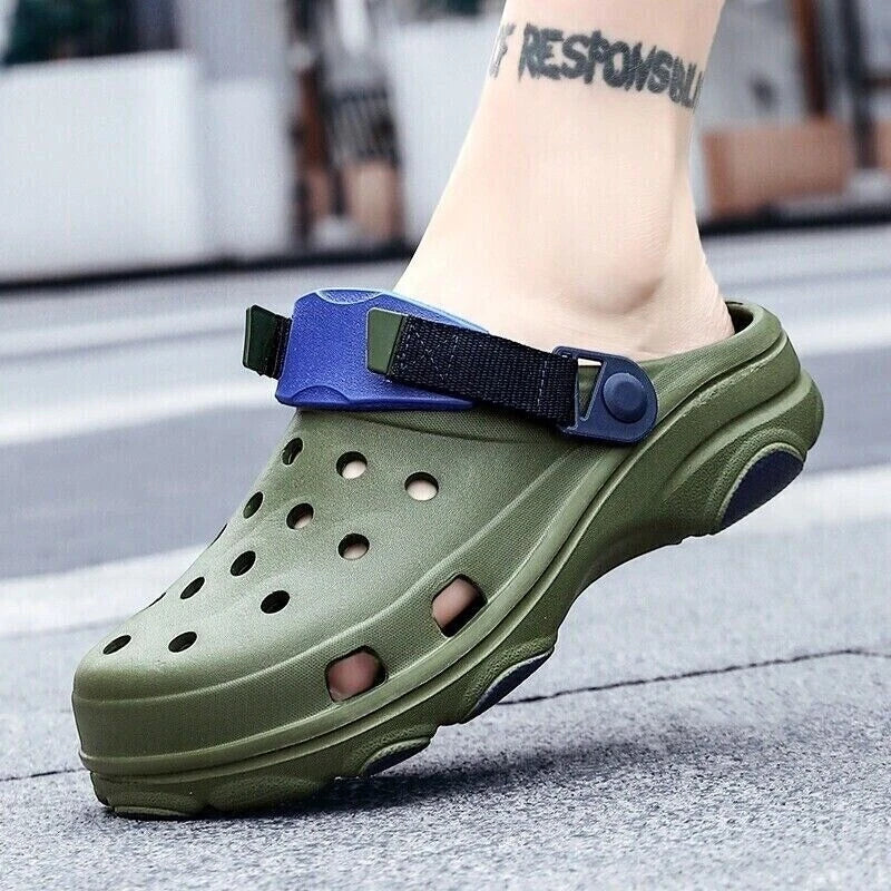 Men Slip On Garden Mules Clogs Sports Sandals Beach Shoes Water Slippers Size US