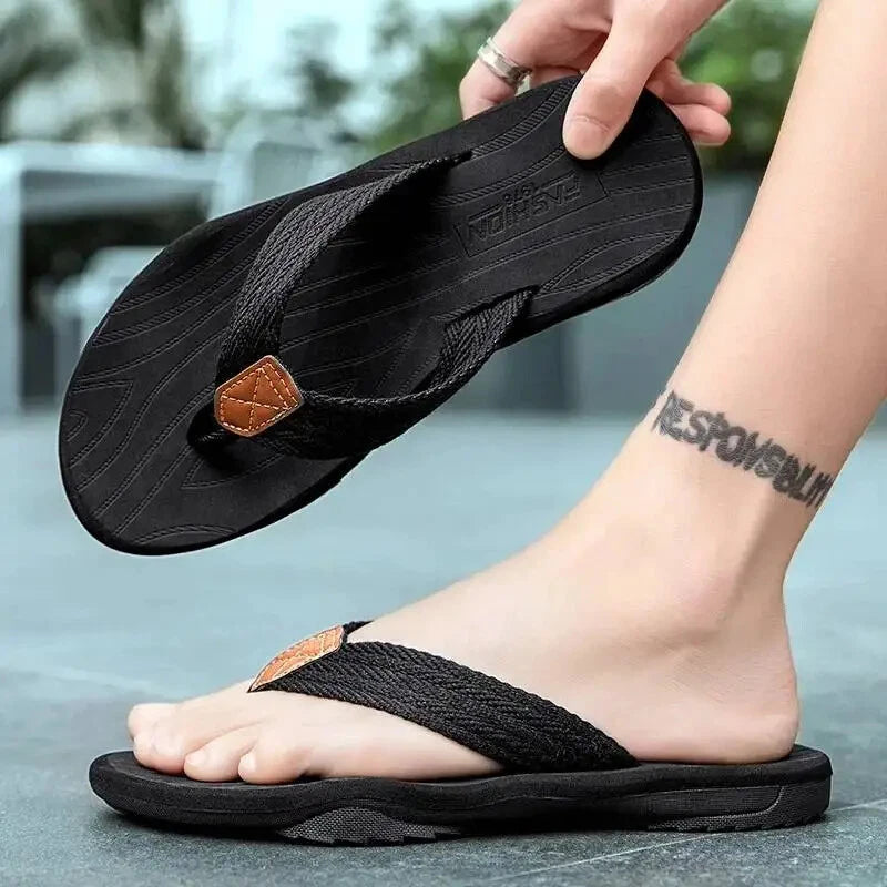 Men Flip Flops Casual Beach Shoes Large Size Men Sandals Summer anti slip Shoes
