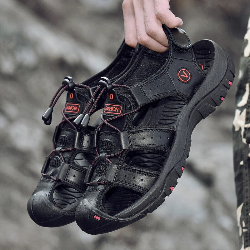 Men Sandals Summer Anti-collision Toe Treking Casual Shoes Hiking Beach Slippers